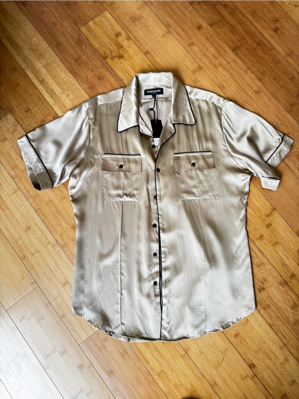 KEISER CLARK 100% silk dress shirt pajama
